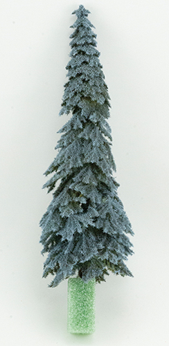 Dollhouse miniature EASTERN BLUE SPRUCE ON SPIKE, 10"